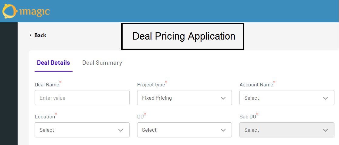 Deal Pricing App Phase 1 - Walk-through